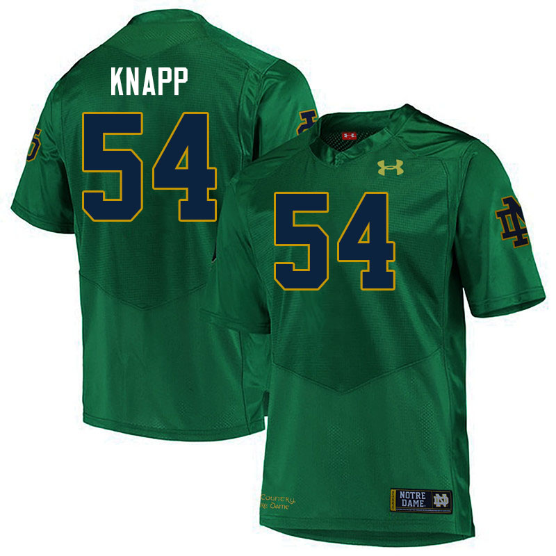 Men #54 Anthonie Knapp Notre Dame Fighting Irish College Football Jerseys Stitched-Green